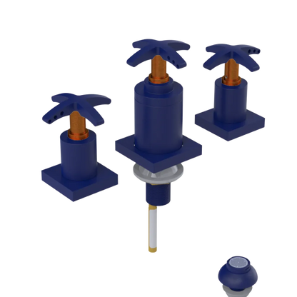 Rubinet Bidet Fitting with Spray, Diverter, and Vacuum Breaker (less drain) Midnight Blue