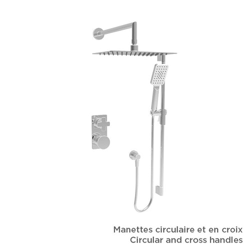 Baril Complete thermostatic pressure balanced shower kit without handle