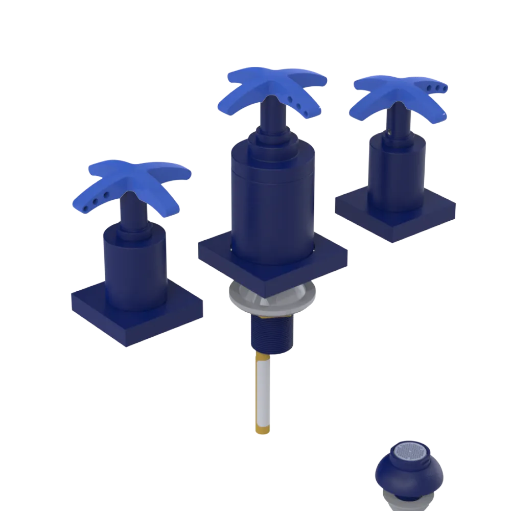 Rubinet Bidet Fitting with Spray, Diverter, and Vacuum Breaker (less drain) Midnight Blue