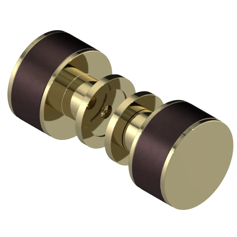 Rubinet Shower Door Knob (set) Natural Brass