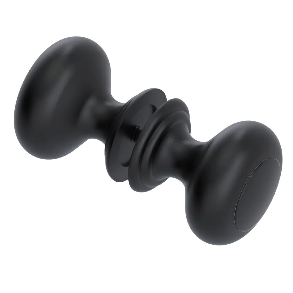 Rubinet Shower Door Knob (set) Matt Black