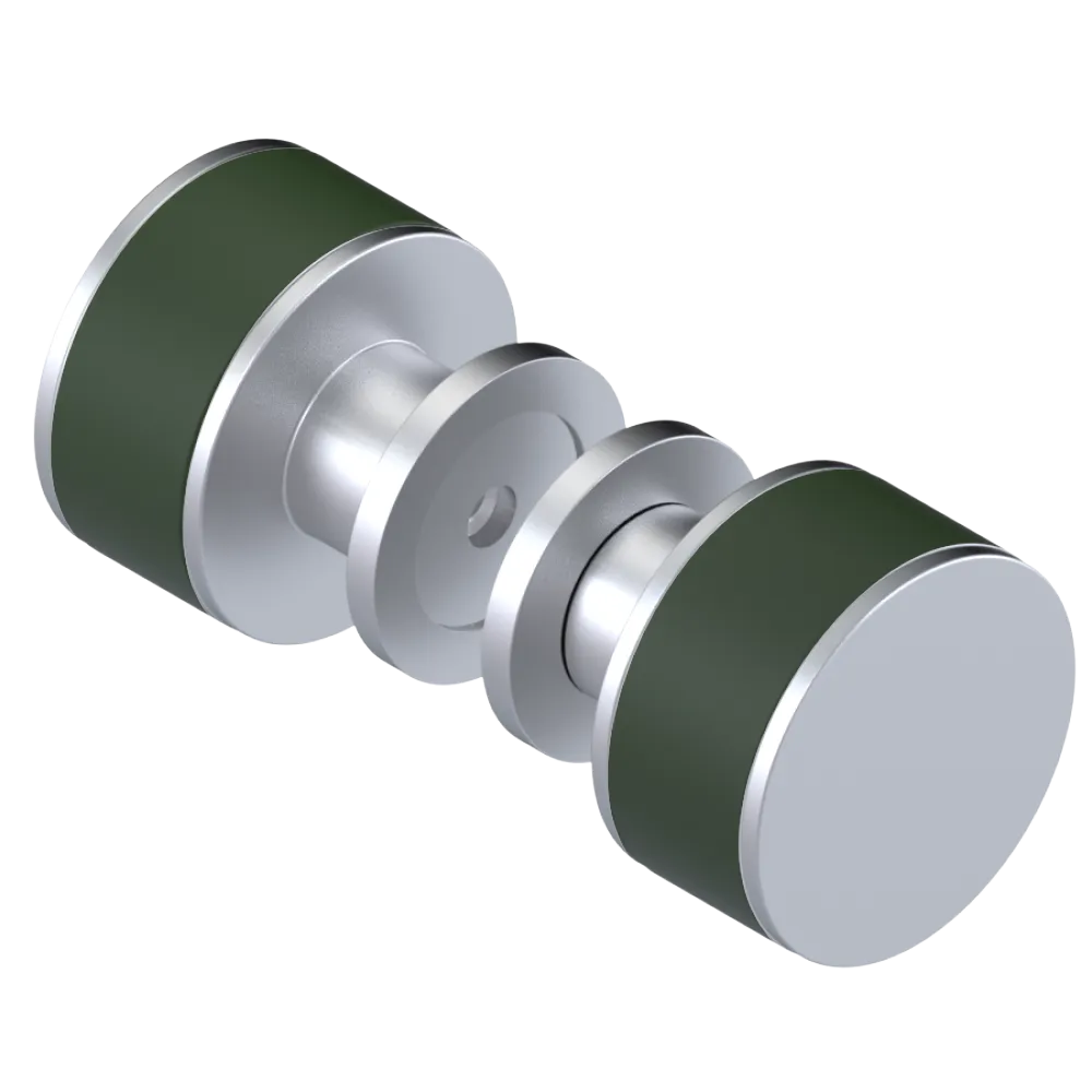 Rubinet Shower Door Knob (set) Satin Chrome