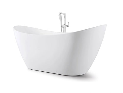 Bliss Matte White 63" x 32" Freestanding Bathtub - FBB6332