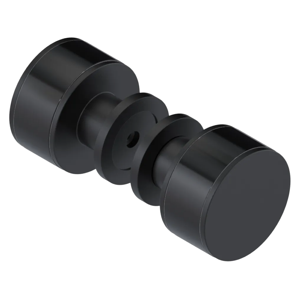 Rubinet Shower Door Knob (set) Matt Black