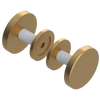 Rubinet Shower Door Knob (set) Satin Gold