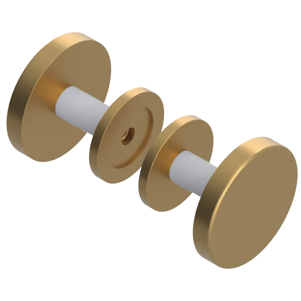Rubinet Shower Door Knob (set) Satin Gold