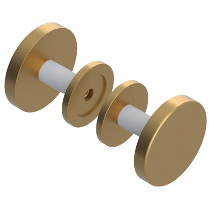 Rubinet Shower Door Knob (set) Satin Gold