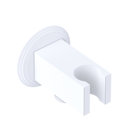 Rubinet Wall Bracket with Integral Supply with 1/2" NPT x 1/2" NPSM x 3" Nipple Matt White