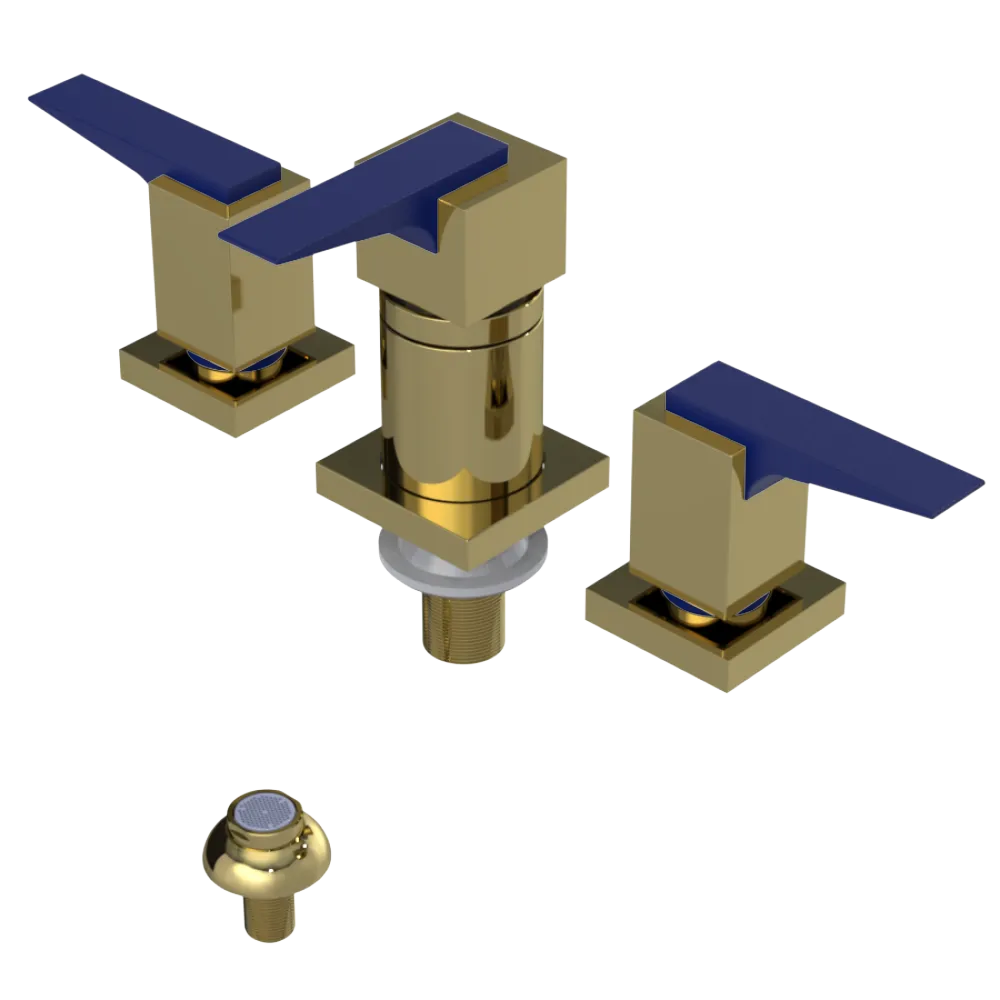 Rubinet Bidet Fitting with Spray, Diverter, and Vacuum Breaker (less drain) Bright Brass