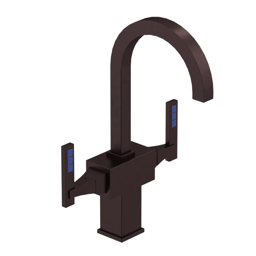 Rubinet Single Hole Dual Handle Lav. Set. (less drain) Oil Rubbed Bronze