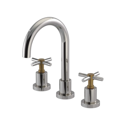 Rubinet Widespread Lav. Set. (less drain) Polished Nickel