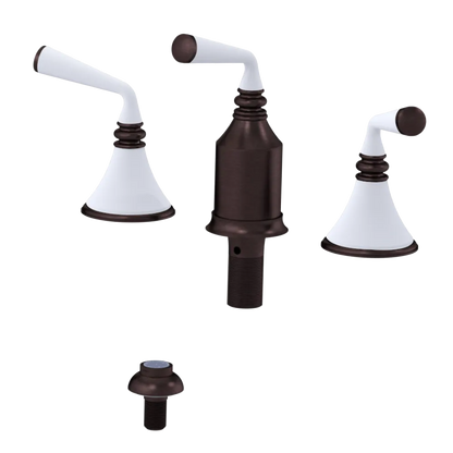 Rubinet Bidet Fitting with Spray, Diverter, and Vacum Breaker (Less Drain) Tuscan Brass