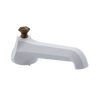 Rubinet Tub Filler Spout Deck Mount Matt White