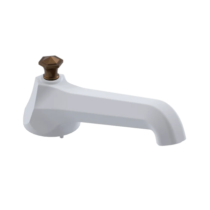 Rubinet Tub Filler Spout Deck Mount Matt White