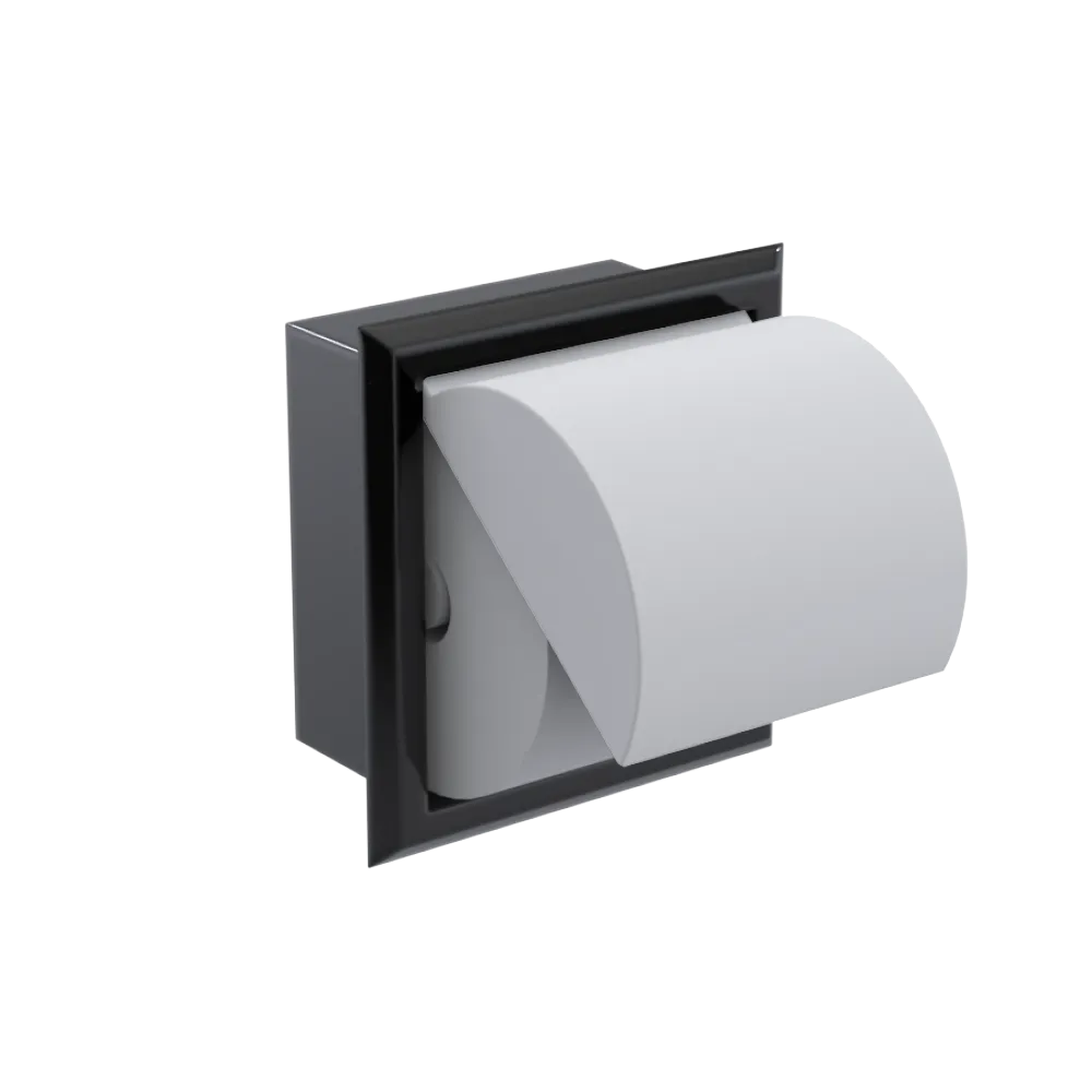 Rubinet RECESSED TOILET PAPER HOLDER Black