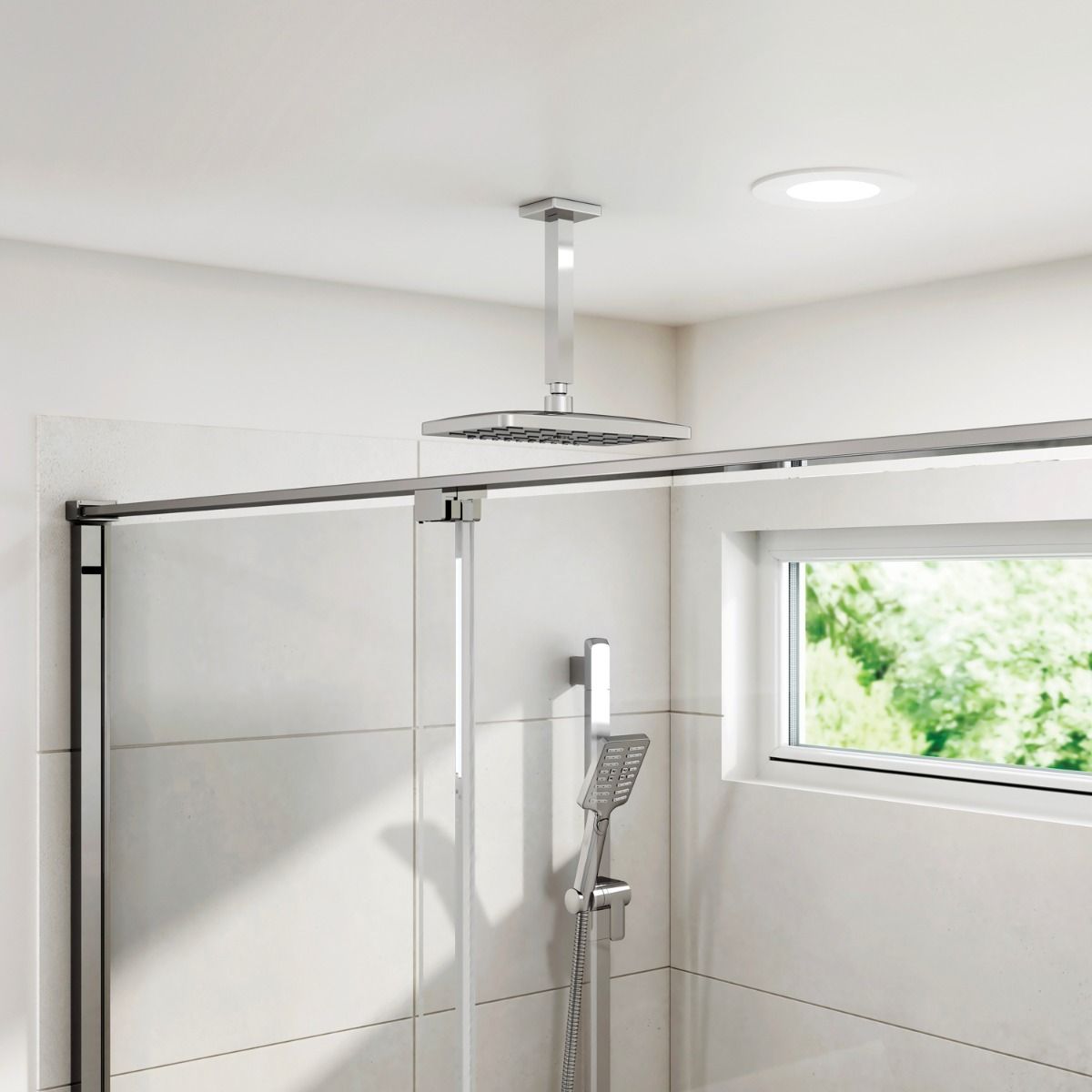 Kalia Balancia 60” x 79” sliding shower door with 36” return panel – DR1853/DR1854-115-003/DR1856