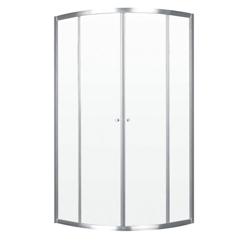 Neptune Barolo Neo-Round 36 x 36 x 36 in. 4 mm Sliding Shower Door for Corner Installation with Clear Glass in Chrome
