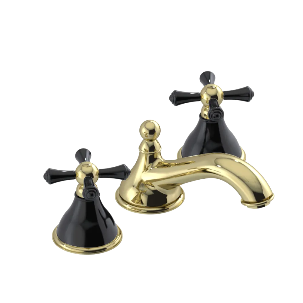 Rubinet Widespread Lav. Set. (less drain) Gold