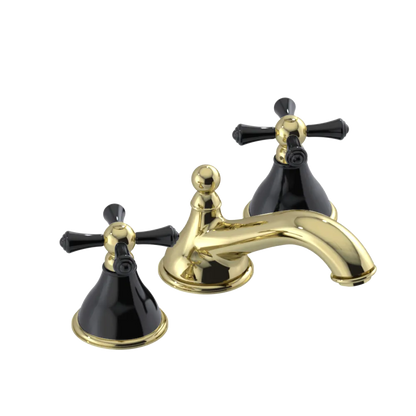 Rubinet Widespread Lav. Set. (less drain) Gold