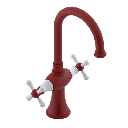 Rubinet Single Hole Dual Handle Lav. Set. (less drain) Maroon