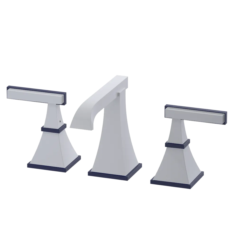 Rubinet Widespread Lav. Set. (less drain) White