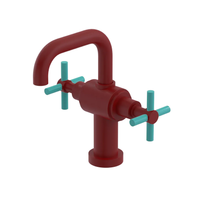 Rubinet Single Hole Dual Handle Lav. Set. (less drain) Maroon