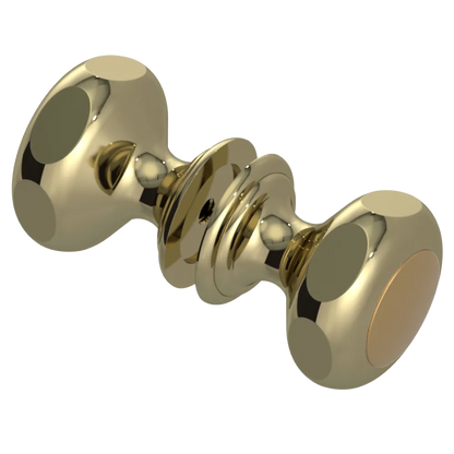 Rubinet Shower Door Knob (set) Natural Brass