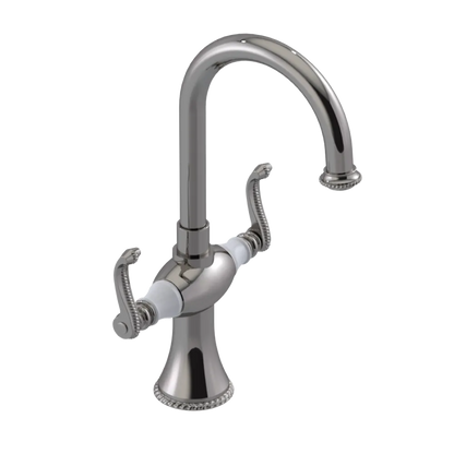 Rubinet Single Hole Dual Handle Lav. Set. (less drain) Polished Nickel