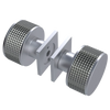 Rubinet Shower Door Knob (set) Satin Chrome