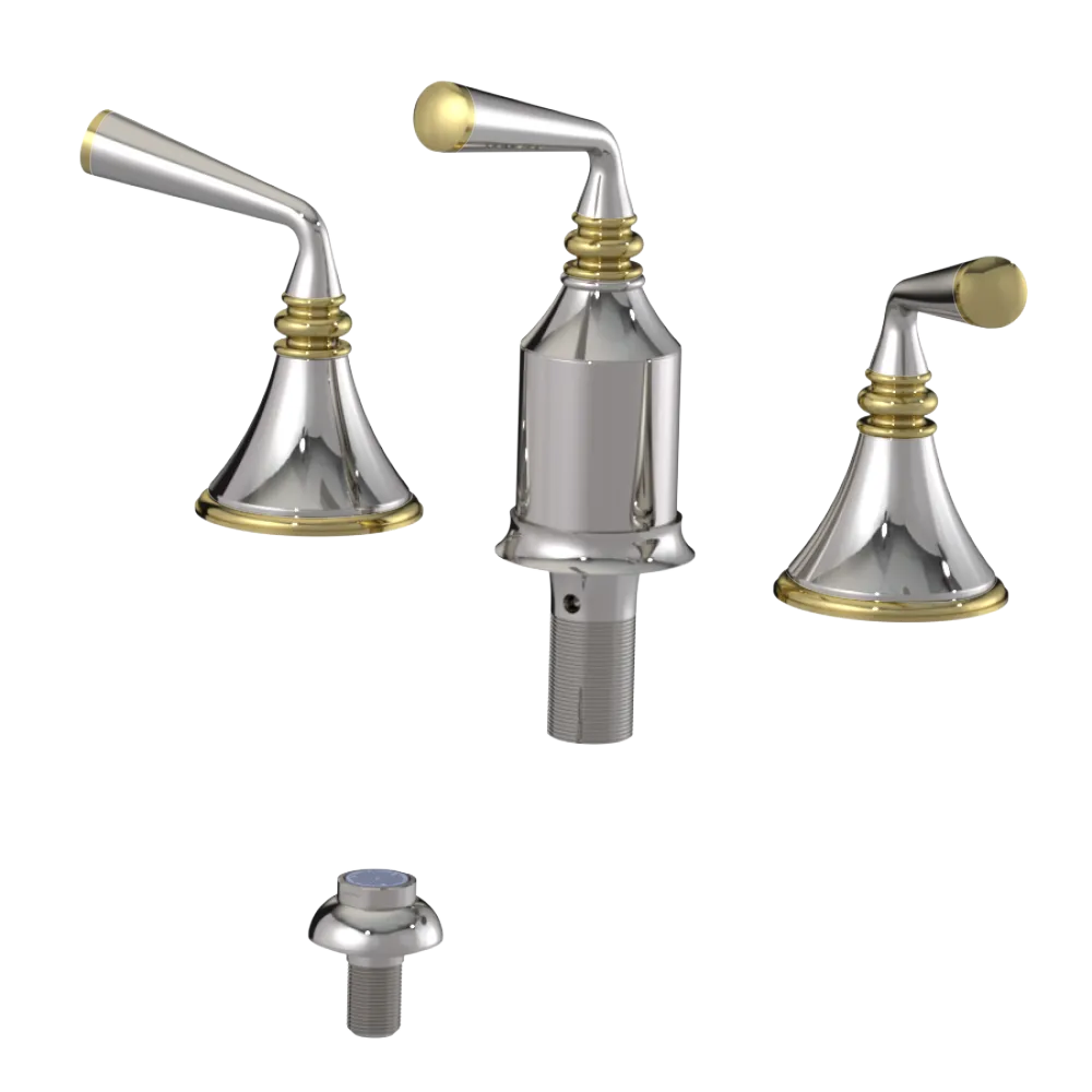 Rubinet Bidet Fitting with Spray, Diverter, and Vacum Breaker (Less Drain) Polished Nickel