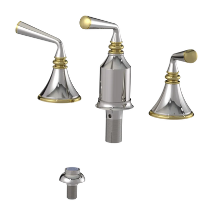 Rubinet Bidet Fitting with Spray, Diverter, and Vacum Breaker (Less Drain) Polished Nickel
