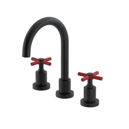 Rubinet Widespread Lav. Set. (less drain) Matt Black