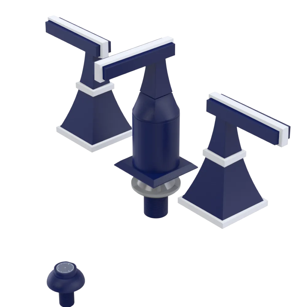 Rubinet Bidet Fitting with Spray, Diverter, and Vacum Breaker (Less Drain) Midnight Blue