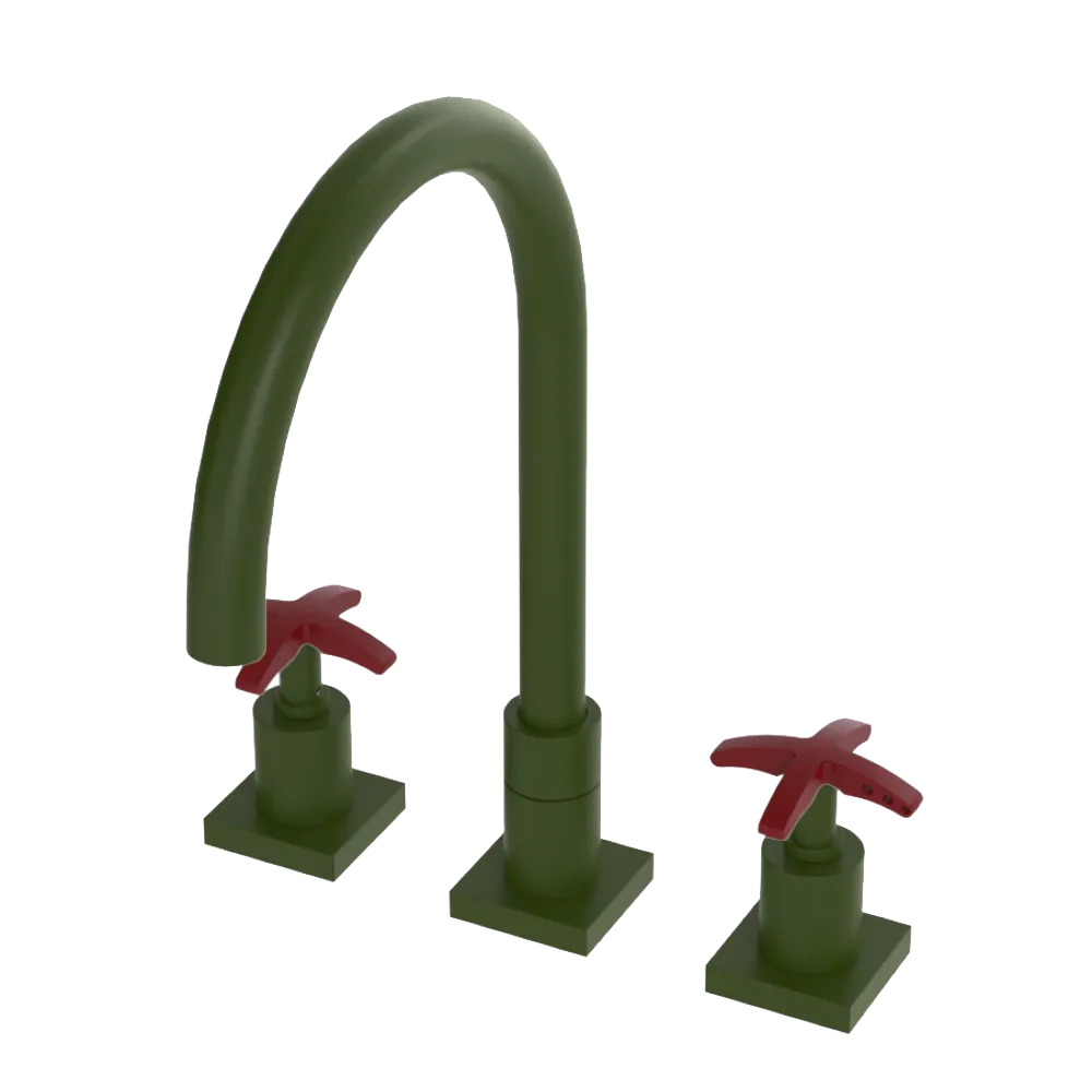 Rubinet Widespread Kitchen Set Green Envy