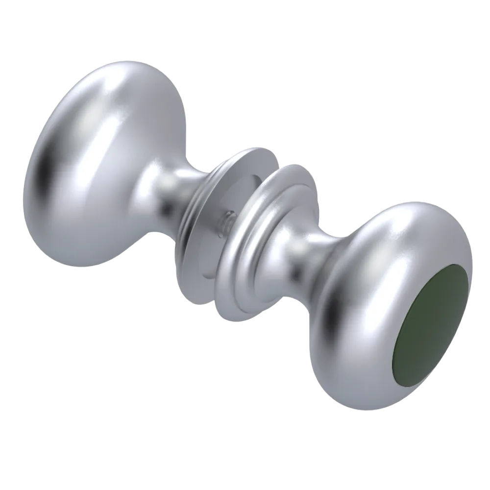 Rubinet Shower Door Knob (set) Satin Chrome