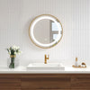 KALIA EFFECTLED-illuminated bathroom mirror - 24" x 24" - Brushed gold