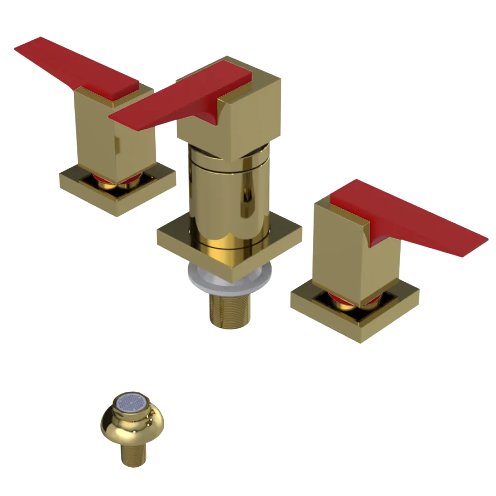 Rubinet Bidet Fitting with Spray, Diverter, and Vacuum Breaker (less drain) Natural Brass