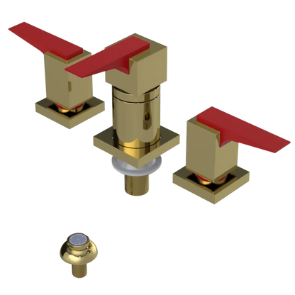 Rubinet Bidet Fitting with Spray, Diverter, and Vacuum Breaker (less drain) Natural Brass