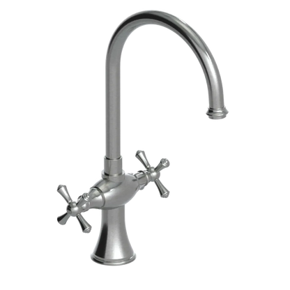 Rubinet Two Handle Single Hole Kitchen Set Satin Nickel
