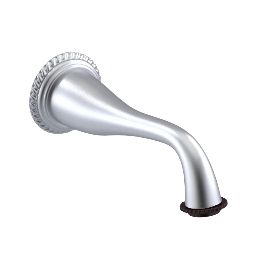 Rubinet Tub Filler Spout Wall Mount Satin Chrome