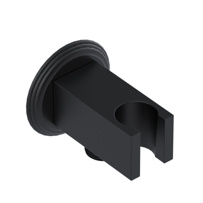 Rubinet Wall Bracket with Integral Supply with 1/2" NPT x 1/2" NPSM x 3" Nipple Matt Black