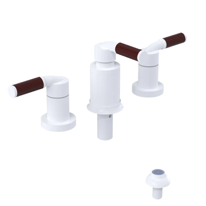 Rubinet Bidet Fitting with Spray, Diverter, and Vacum Breaker (Less Drain) White