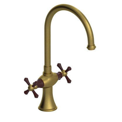 Rubinet Two Handle Single Hole Kitchen Set Antique Brass Matt