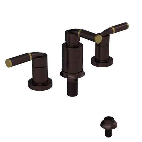 Rubinet Bidet Fitting with Spray, Diverter, and Vacuum Breaker (less drain) Tuscan Brass