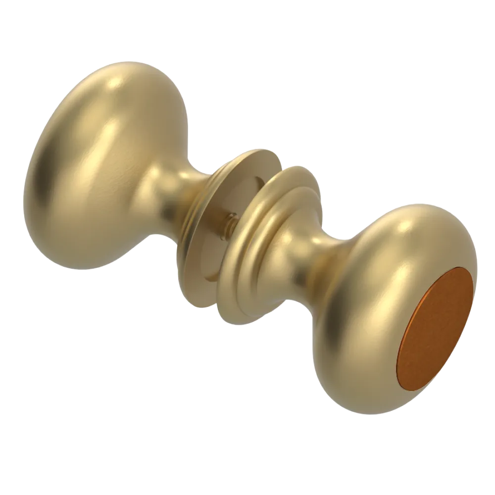 Rubinet Shower Door Knob (set) Satin Brass