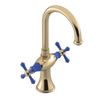 Rubinet Single Hole Dual Handle Lav. Set. (less drain) Gold
