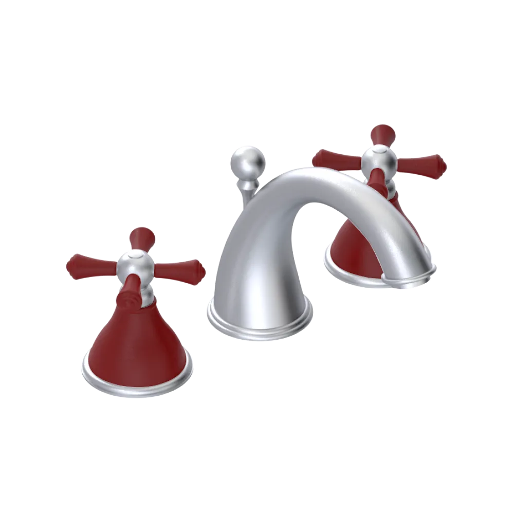 Rubinet Widespread Lav. Set. (less drain) Satin Chrome