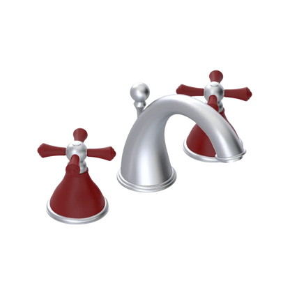 Rubinet Widespread Lav. Set. (less drain) Satin Chrome