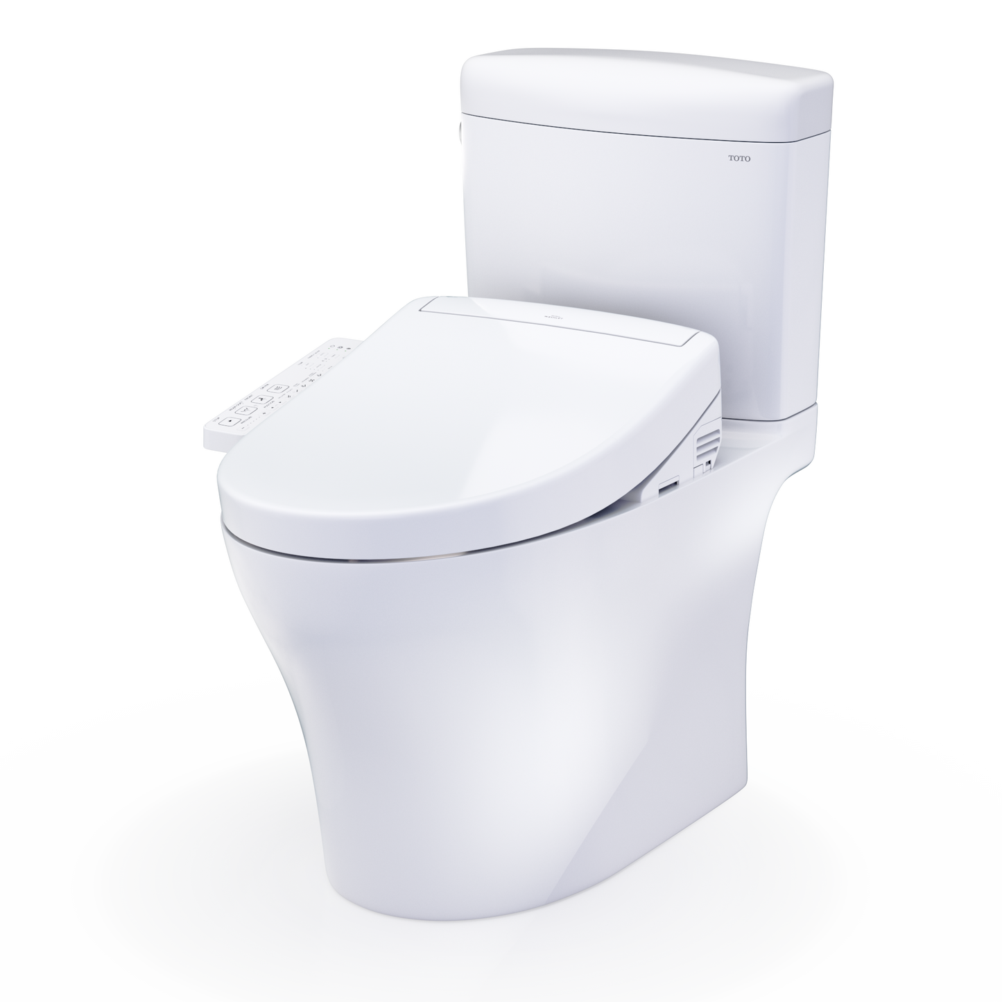 Toto Aquia® IV Cube Washlet®+ S2 Two-Piece Toilet - 1.28 Gpf/0.9 Gpf