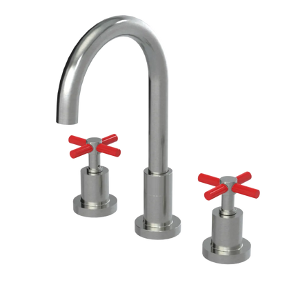 Rubinet Widespread Kitchen Set with LaSalle Spout Satin Nickel